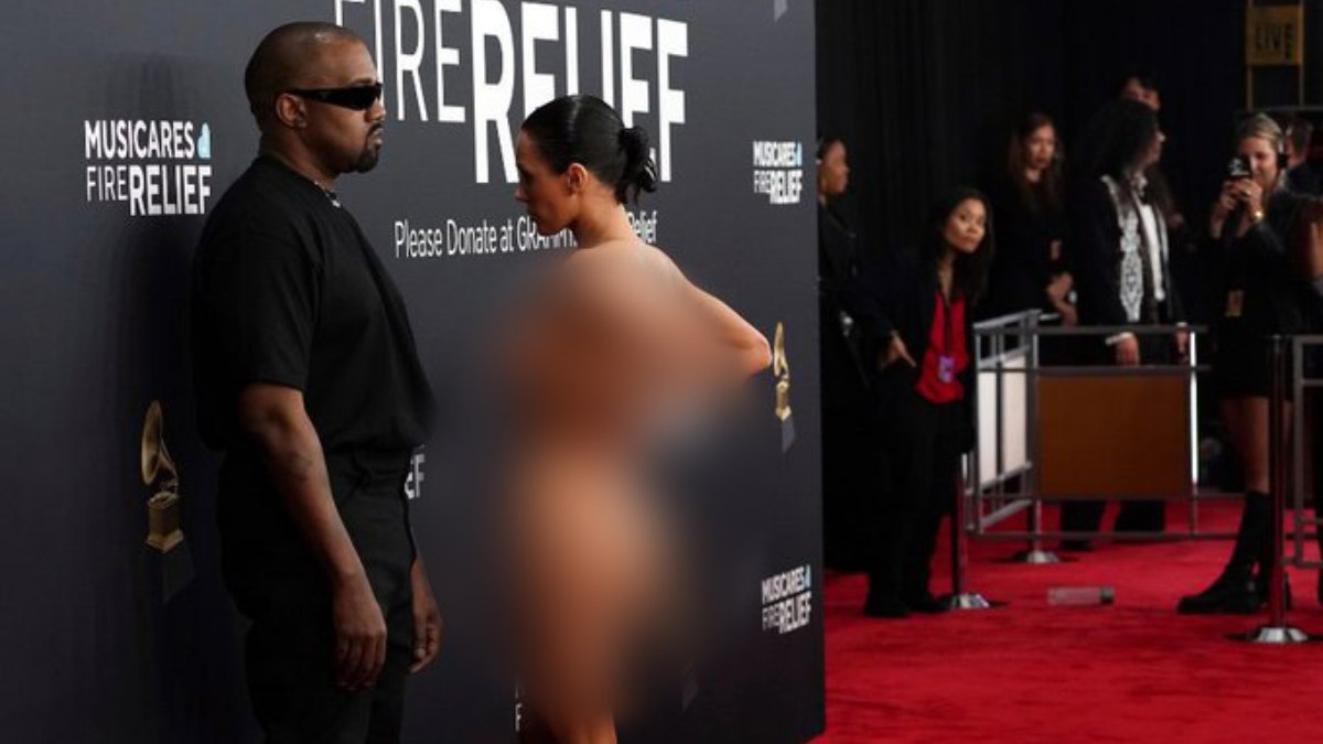 Kanye West ve Bianca Censori’den Grammy’de skandal